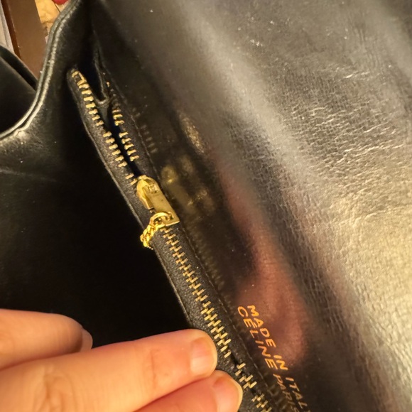 Celine Black and Gold Crossbody Bag with Ornate Clasp - Picture 12 of 12